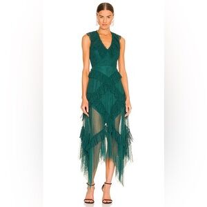 BCBGMaxAzria Ruffled Maxi Dress in Botanical Garden